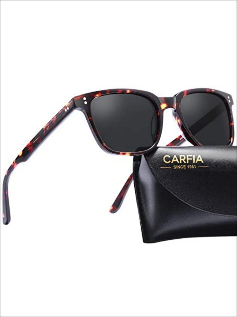 Acetate Polarized Sunglasses UV400 Anti-Glare Lightweight Square